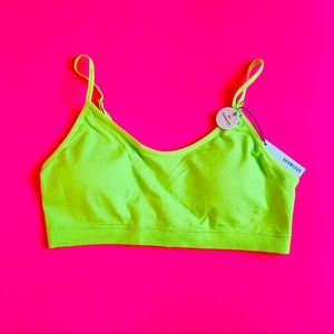 Seamless neon green bralette